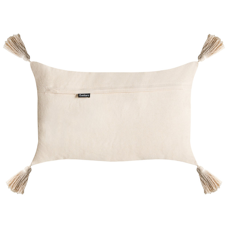 Beige, White Cushion