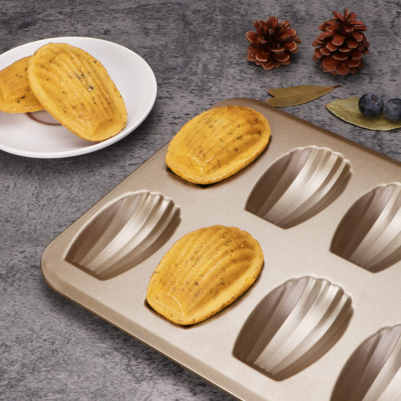 Ensemble de 2 moules à biscuits antiadhésifs pour la cuisson au four, ensemble de 12 moules à pâtisserie robustes résistants à la déformation