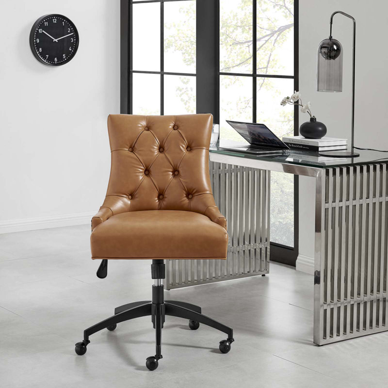 Chaise de bureau Modway Regent, Brun clair