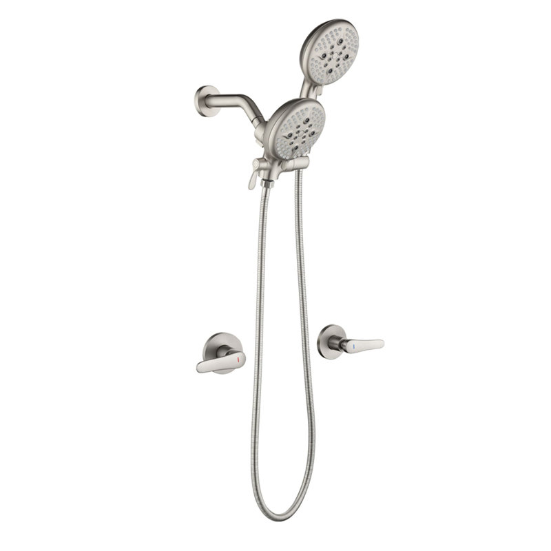 Volume Control Complete Shower System with Rough in-Valve, Brushed Nickel