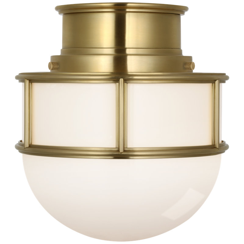 Chapman & Myers 1 - Light Flush Mount, Antique-Burnished Brass