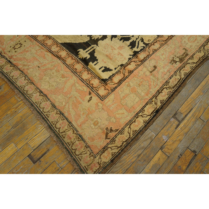 Brown Late 19th Century Tribal Antique Caucasian Karabagh Long and Narrow Gallery Carpet