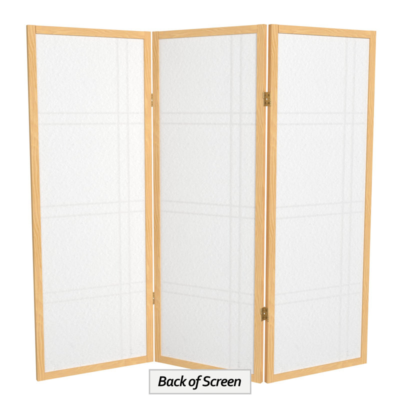70" H Short Folding Screen, 3, Natural