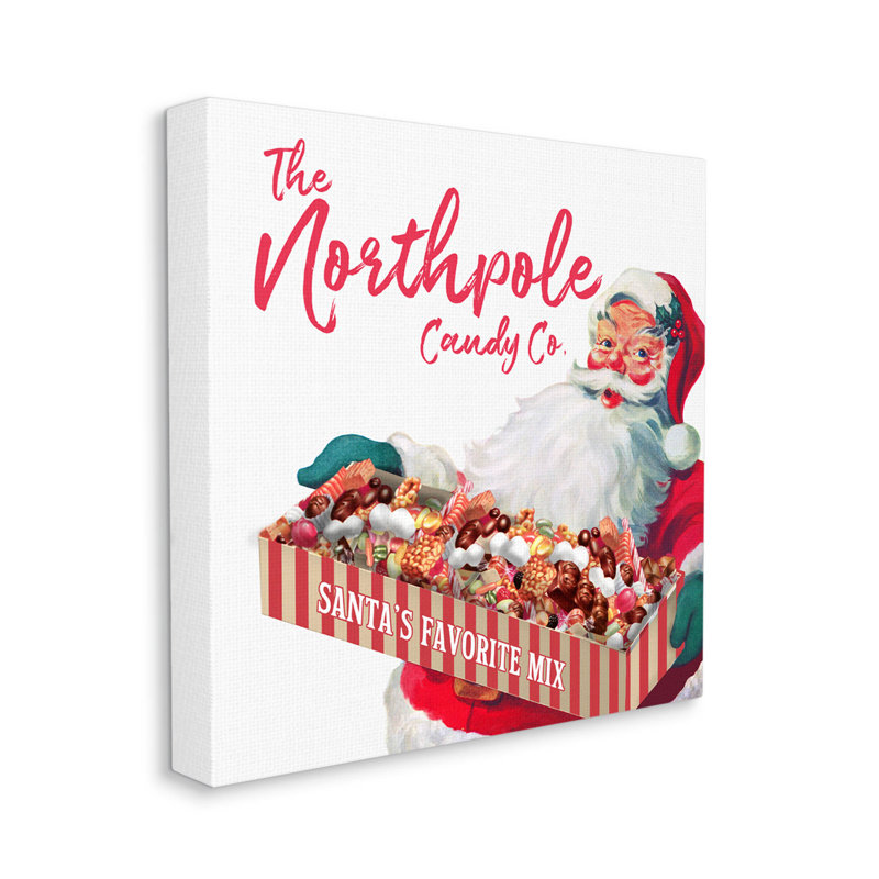 Art rétro sur toile Northpole Candy par le samedi soir, H 30 po x l 30 po x P 1,5 po