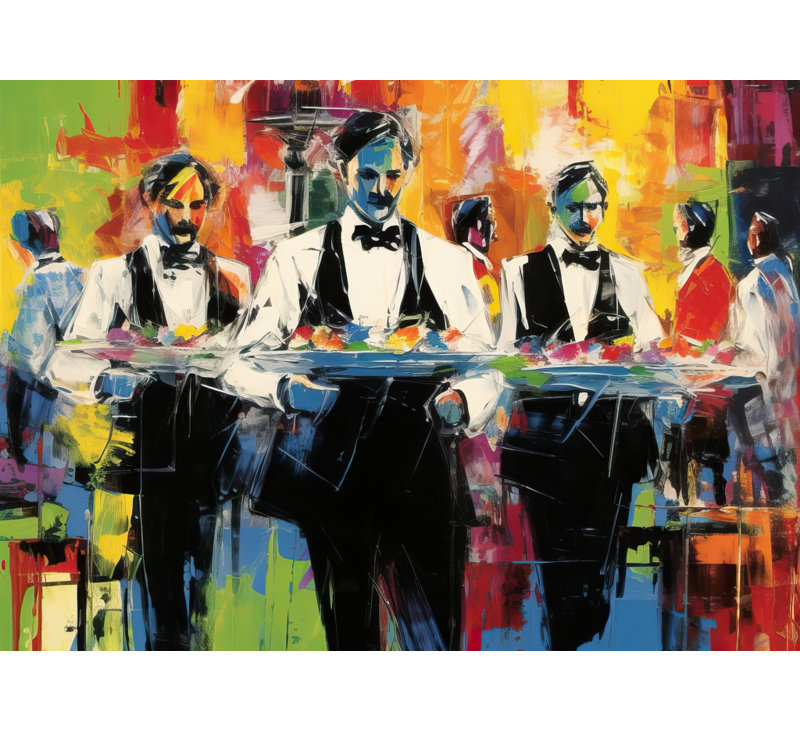 Serveurs classiques - Toile de cuisine gastronomique pour la maison