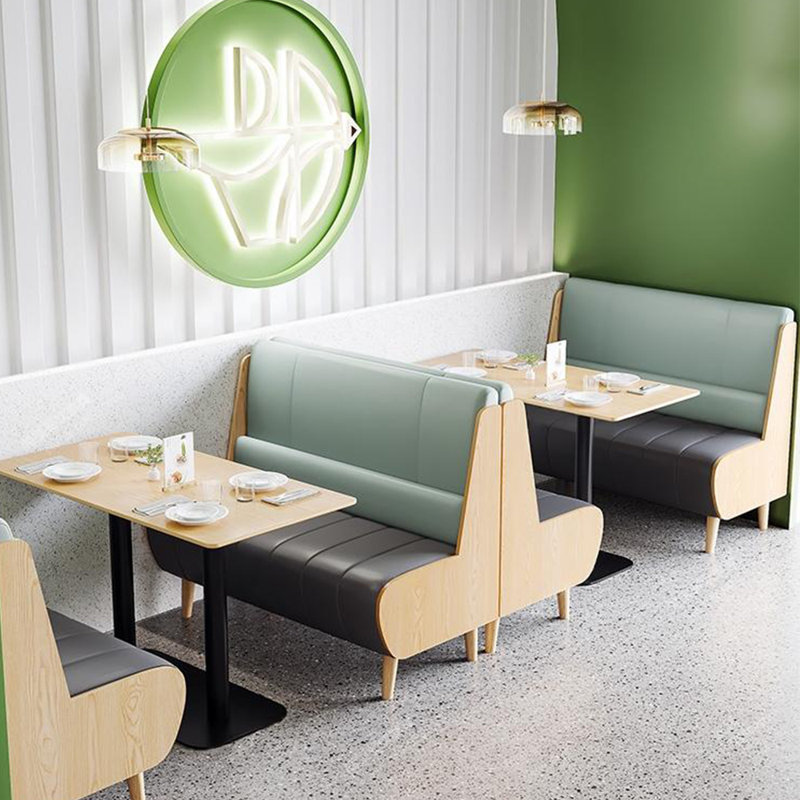Modern Simple Restaurant Benches Faux Leather Upholstered Bench