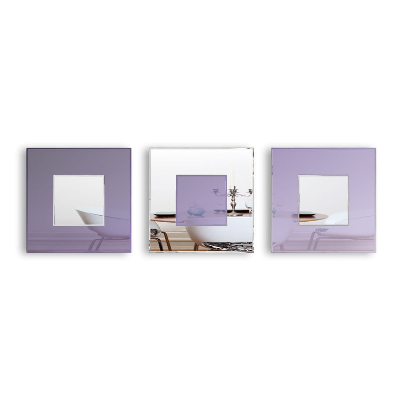 Everetts Flat Wall Mirror, Lavender
