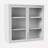 Wall Mounted Storage Cabinet with Hazy Glass Doors and 2 Adjustable Shelves-643548479