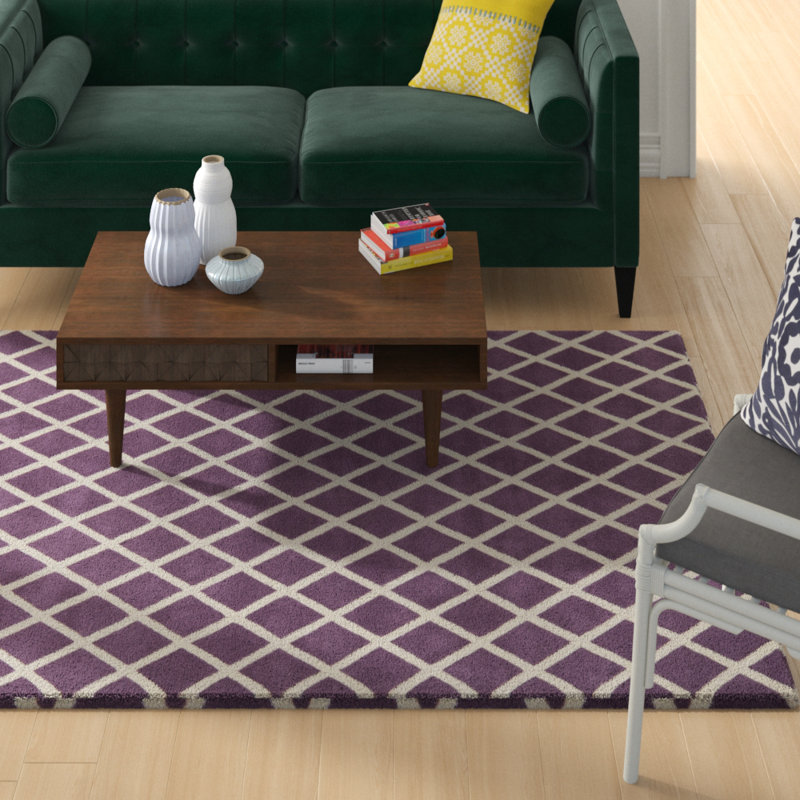 Teresita Hand Tufted Wool Geometric Rug, Rectangle 8' x 10'