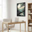 «Teal and Gold Layered Mountain River», art mural sur toile-133481185
