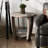 Flora Rustic Farmhouse End Table with Storage Shelf, French Country Accent Side Table