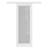 80" Hidden Style Track White Primed 1-Lite Frosted Glass Sliding Barn Door With Hardware Kit（No Assembly Required）-100895775