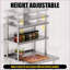 Double tablette en acier inoxydable peu encombrante pour la table de préparation, capacité de 330 lb, facile à installer