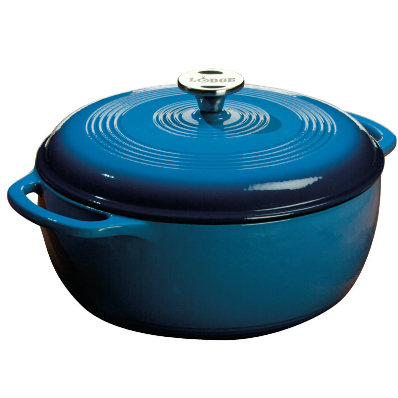 Blue Enameled Cast Iron 7.5 Quart Dutch Oven