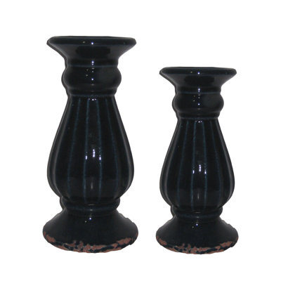 10.2'' H Concrete / Cement Tabletop Candlestick