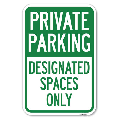 Stationnement privé, espaces désignés seulement / 23257