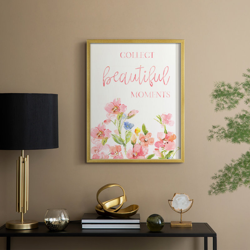 «Beautiful Moments», reproduction encadrée - bois massif, H 15 po x l 12 po, Doré
