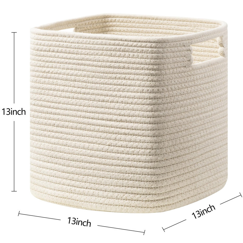 Bac de rangement en coton Rosecliff Heights, Beige