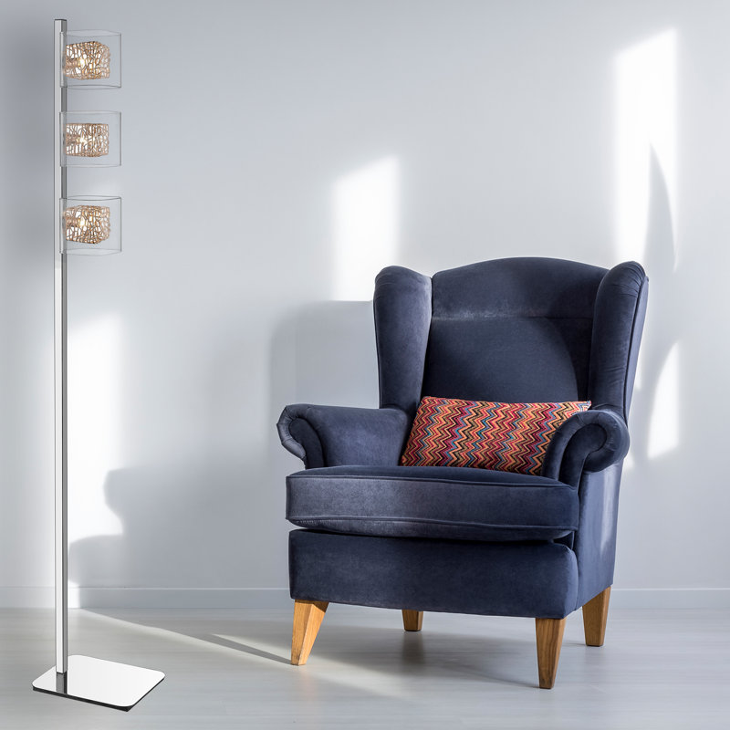 Kidsgrove 152cm Traditional Floor & Table Lamp Set, Copper
