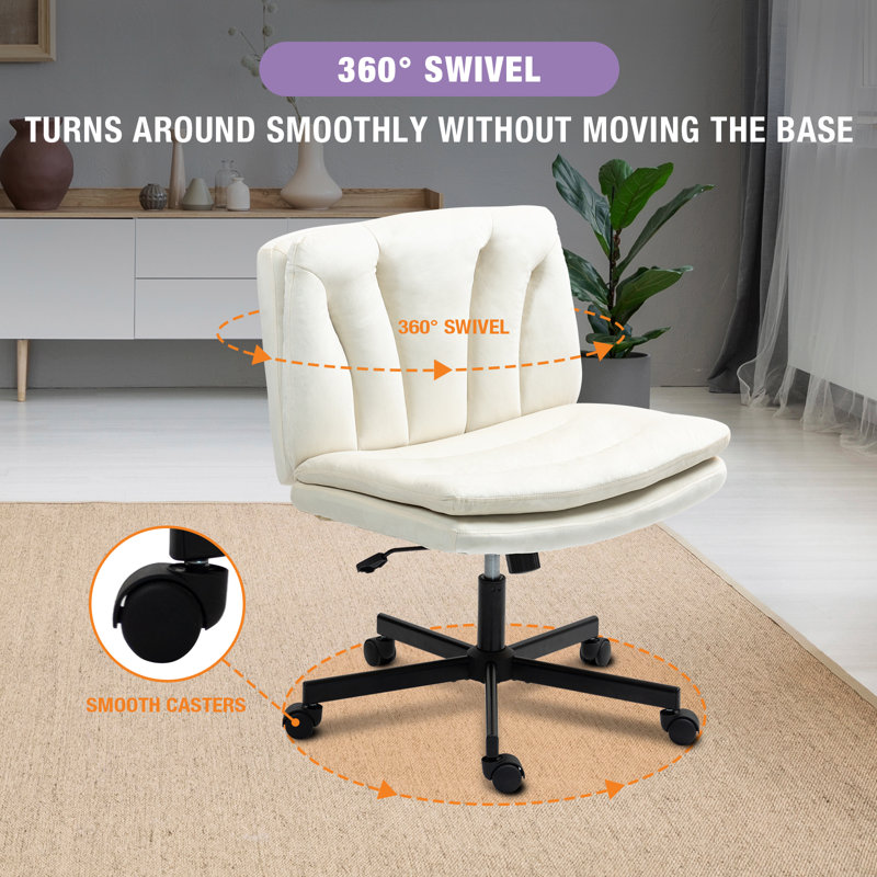 Fauteuil de bureau ergonomique Criss, Flanelle, Beige