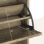 Armoire à chaussures avec tiroir Farmhouse, rangement pour chaussures en bois pour 20 paires dans le vestibule, rangement caché-360203087