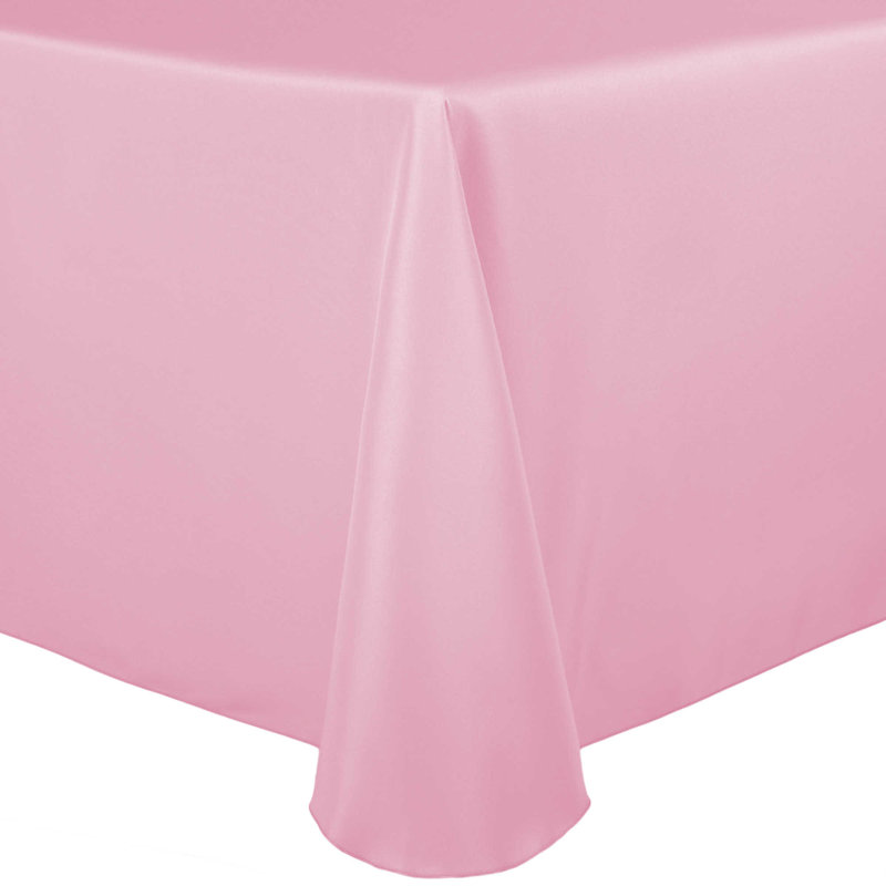 Solid Color Round Tablecloth, 1, 120" x 72", Pink Balloon