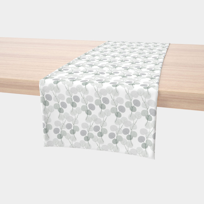 Table Runner, 100% Cotton, 16X72", Monochrome Branches, 72" L x 16" W