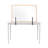 Bi-Office partition, splashback glass board, metal clips, MDF frame, 90 x 60cm.