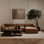 Grande table basse Casey brun foncé