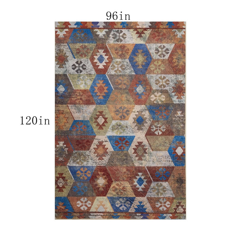 Tapis rectangulaire Bendrick avec envers antidérapant, Rectangle 8 pi x 10 pi
