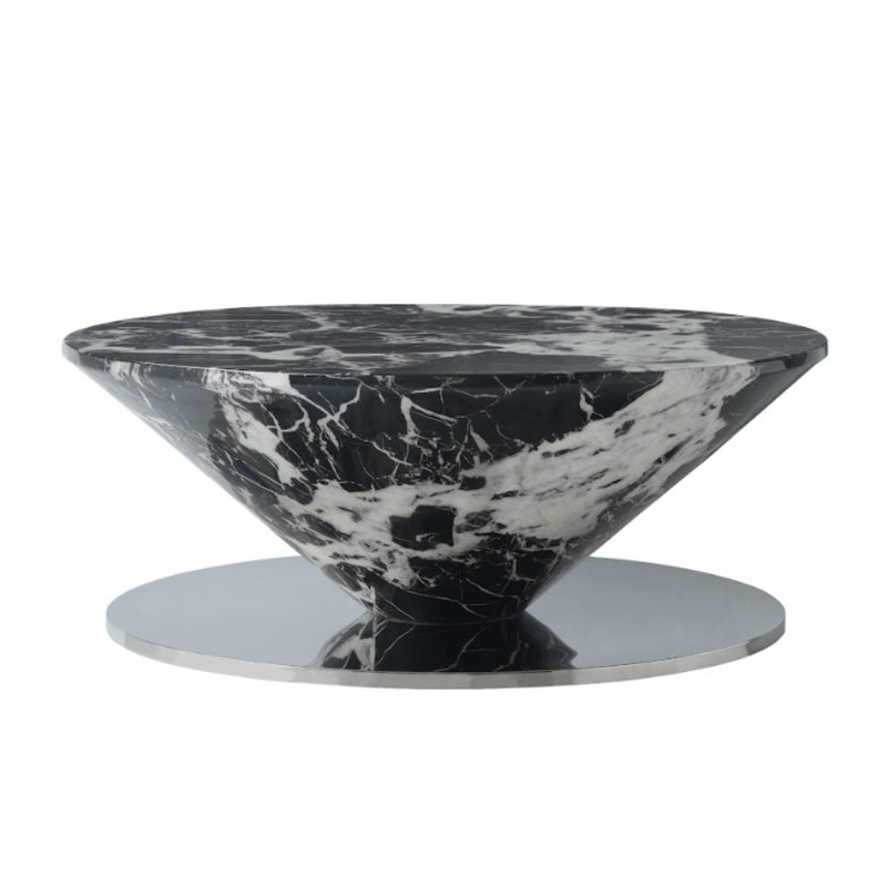Table basse à motif de marbre