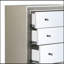 Commode à finition miroir et champagne Sliverfluff