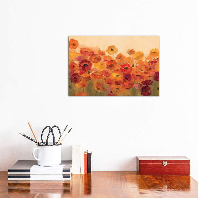 " Summer Poppies " by Silvia Vassileva, Wrapped Canvas, 26" H x 40" W x 1.5" D