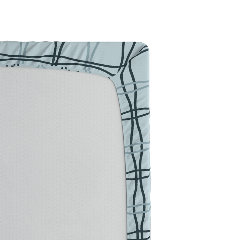 Microfiber Geometric Fitted Sheet, Full/Double Fitted Sheet