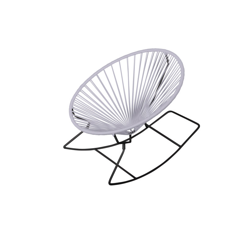 Chaise berçante intérieure / extérieure faite à la main Innit, Transparent/noir