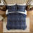 4 PCS  Comforter Set Navy