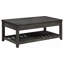 Table basse à plateau relevable gris