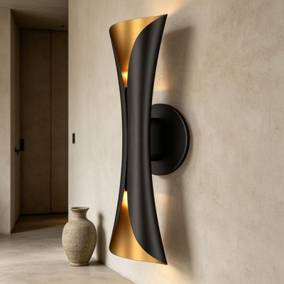 Modern Dimmable Wall Sconce With Up And Down Lighting, Hardwired Aluminum Fixture For Living Room, Bedroom, Hallway, And Stairway Decoration
