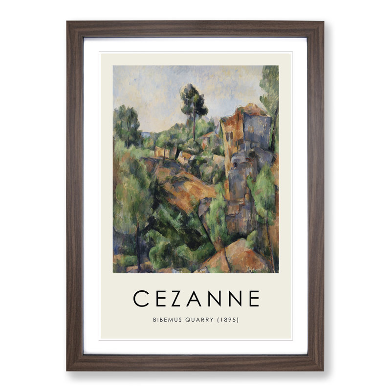 Bibemus Quarry by Pierre-Auguste Renoir - Picture Frame Art Prints, 36cm H x 27cm W x 2cm D, Walnut