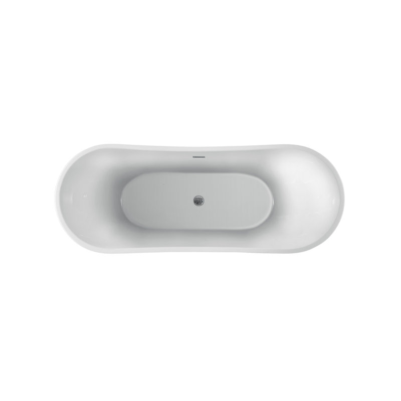 71.63'' x 27'' Freestanding Soaking Acrylic Bathtub