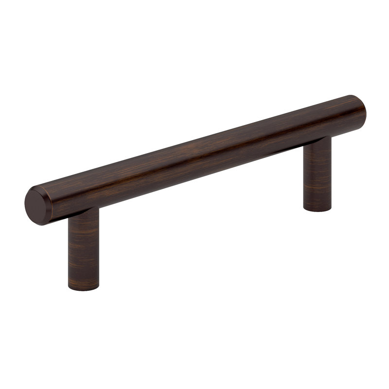 Poignée barre 4 1/4" center to center contemporaine, Bronze huilé et brossé
