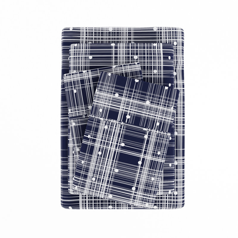 Simply Soft™ Microfiber Sheet Set, Cal.King Sheet Set + 1 Fitted Sheet + 2 Pillowcase, Navy