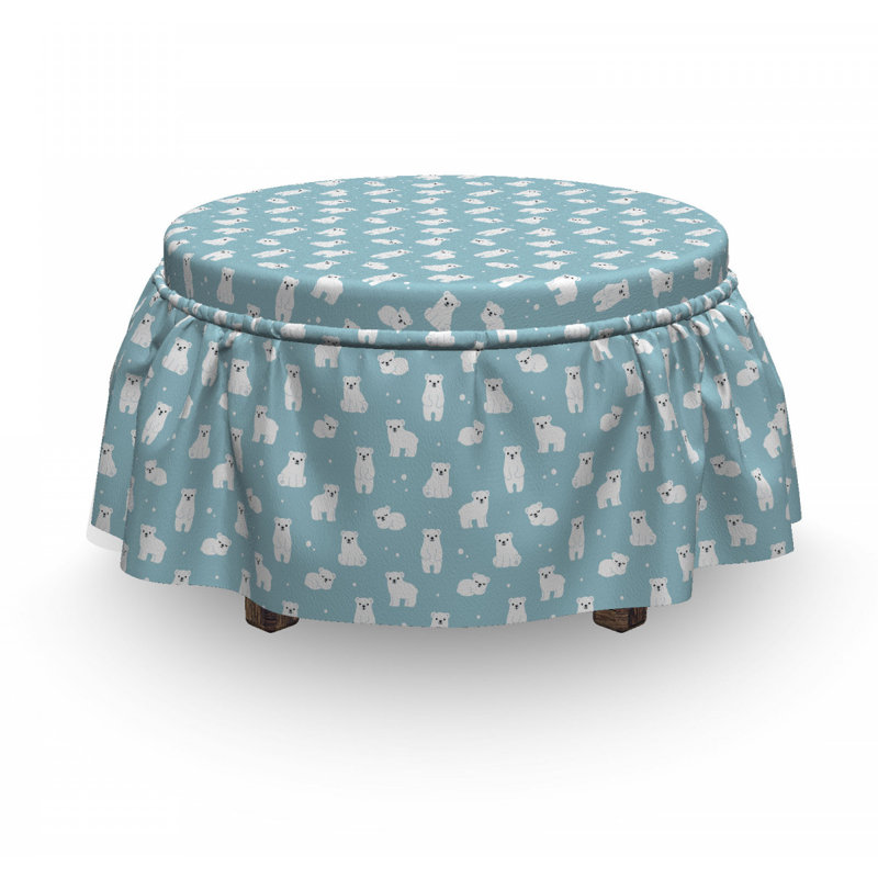 Ensemble de housse pour repose-pieds à coussins carrés 2 pièces bébé