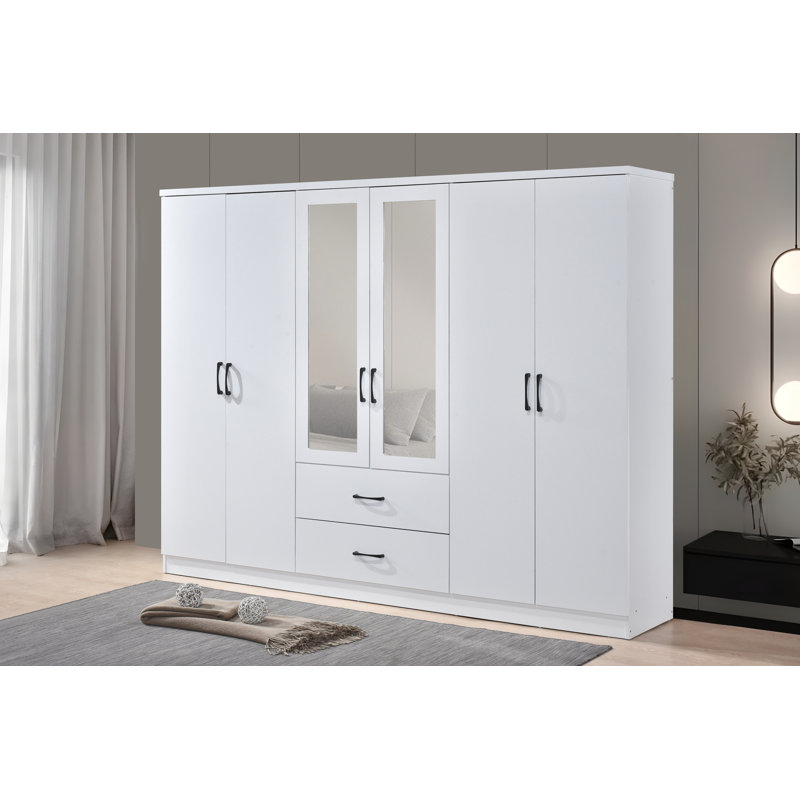 Sujeiry 6 Door Manufactured Wood Wardrobe
