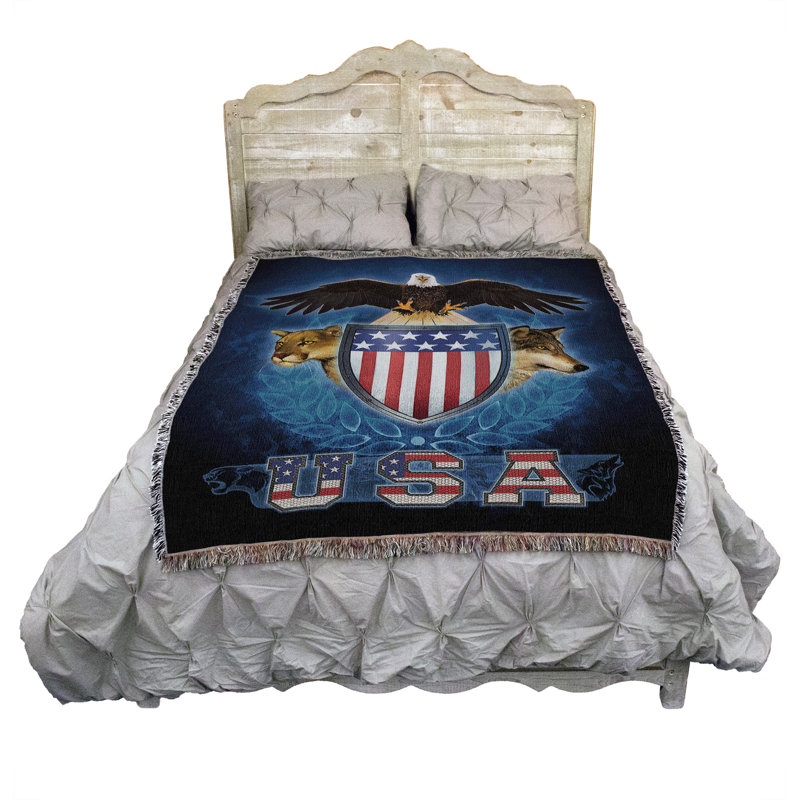 Couverture Trinity de Pure Country Weavers USA par Vincent HIE - Jeté en tapisserie cadeau tissée en coton - Fabriqué aux États-Unis (72x54)
