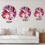 Fleurs abstraites rouges et mauves - Horloge murale moderne-1588535124