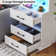Manech 51.8" Tall Nightstand with Charging Station and LED Lights