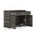 Gray PE Rattan Towel Rack & Pool Toy Cabinet with Drawer