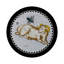 Zodiac Aries White Vegan Leather Round Coasters-1816729164