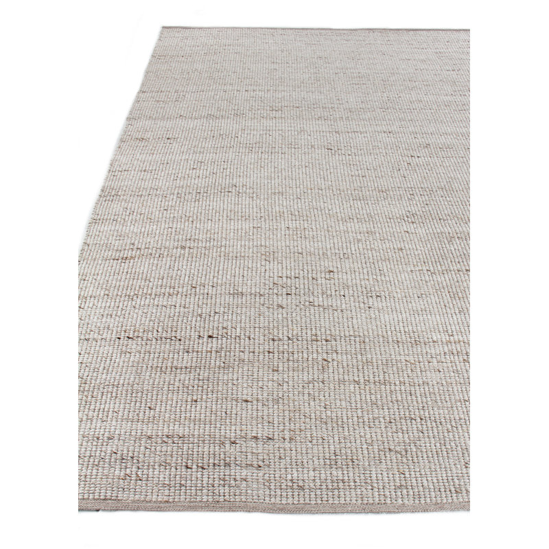 Hesse Hand-Loomed Polyester/Cotton Beige Area Rug, Rectangle 6' x 9'